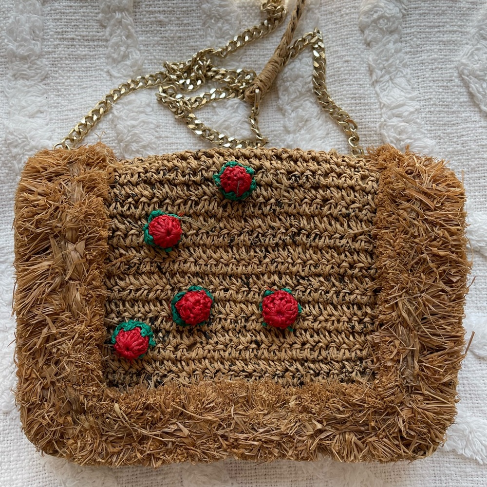 Zara Crossbody Straw Bag